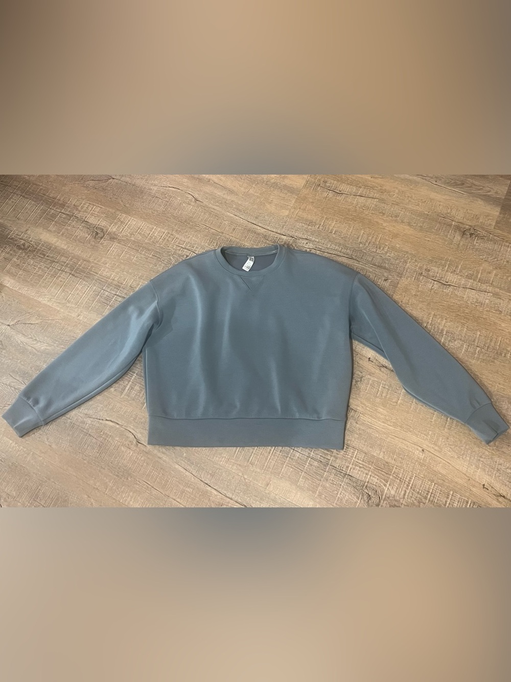 SPANX womans medium Crewneck sweatshirt Slate Blue Gray